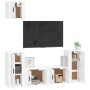 Set TV-Möbel 5 Stück Sperrholz glänzend weiß von vidaXL, TV-Möbel - Ref: Foro24-3188584, Preis: 208,77 €, Rabatt: %