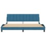 Estructura de cama sin colchón terciopelo azul 200x200 cm