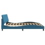 Estructura de cama sin colchón terciopelo azul 200x200 cm