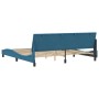 Estructura de cama sin colchón terciopelo azul 200x200 cm