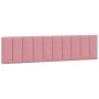 Estructura cama sin colchón terciopelo rosa 200x200 cm