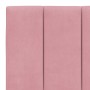 Estructura cama sin colchón terciopelo rosa 200x200 cm