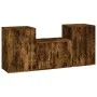 Set de muebles de TV 3 pzas madera contrachapada roble ahumado de vidaXL, Muebles TV - Ref: Foro24-3188499, Precio: 107,80 €,...