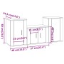 TV-Möbelset 3-teilig aus geräuchertem Eichensperrholz von vidaXL, TV-Möbel - Ref: Foro24-3188499, Preis: 109,05 €, Rabatt: %