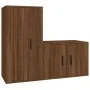 TV furniture set 2 pieces brown oak plywood by vidaXL, TV Furniture - Ref: Foro24-3188461, Price: 90,25 €, Discount: %