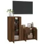 TV furniture set 2 pieces brown oak plywood by vidaXL, TV Furniture - Ref: Foro24-3188461, Price: 90,25 €, Discount: %