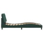 Estructura de cama sin colchón terciopelo verde oscuro 80x200cm