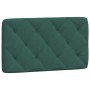 Estructura de cama sin colchón terciopelo verde oscuro 90x190cm