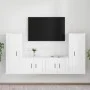 4-teiliges TV-Möbelset aus Sperrholz weiß von vidaXL, TV-Möbel - Ref: Foro24-3188766, Preis: 179,96 €, Rabatt: %