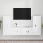 4-teiliges TV-Möbelset aus Sperrholz weiß von vidaXL, TV-Möbel - Ref: Foro24-3188766, Preis: 182,42 €, Rabatt: %