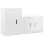 Set de muebles de TV 2 pzas madera contrachapada blanco brillo de vidaXL, Muebles TV - Ref: Foro24-3188392, Precio: 84,40 €, ...