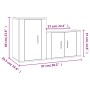 TV-Möbelset 2-teilig aus glänzend weißem Sperrholz von vidaXL, TV-Möbel - Ref: Foro24-3188392, Preis: 84,48 €, Rabatt: %