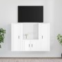 Set de muebles de TV 3 pzas madera contrachapada blanco brillo de vidaXL, Muebles TV - Ref: Foro24-3188744, Precio: 162,39 €,...