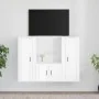 TV-Möbelset 3-teilig aus glänzend weißem Sperrholz von vidaXL, TV-Möbel - Ref: Foro24-3188744, Preis: 160,63 €, Rabatt: %