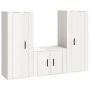 TV-Möbelset 3-teilig aus glänzend weißem Sperrholz von vidaXL, TV-Möbel - Ref: Foro24-3188744, Preis: 160,63 €, Rabatt: %