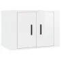 TV-Möbelset 3-teilig aus glänzend weißem Sperrholz von vidaXL, TV-Möbel - Ref: Foro24-3188744, Preis: 160,63 €, Rabatt: %