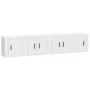 4-teiliges TV-Möbelset aus weißem Sperrholz von vidaXL, TV-Möbel - Ref: Foro24-3188430, Preis: 123,78 €, Rabatt: %