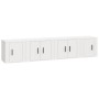 4-teiliges TV-Möbelset aus weißem Sperrholz von vidaXL, TV-Möbel - Ref: Foro24-3188430, Preis: 125,48 €, Rabatt: %