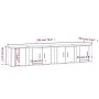 4-teiliges TV-Möbelset aus weißem Sperrholz von vidaXL, TV-Möbel - Ref: Foro24-3188430, Preis: 123,78 €, Rabatt: %