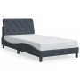 Estructura de cama sin colchón terciopelo gris oscuro 100x200cm