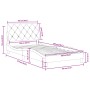 Estructura de cama con cabecero terciopelo azul 100x200 cm