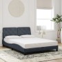 Estructura de cama sin colchón terciopelo gris oscuro 120x200cm