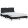 Estructura de cama sin colchón terciopelo negro 120x200 cm