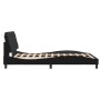 Estructura de cama sin colchón terciopelo negro 120x200 cm