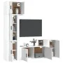 TV-Möbelset 5-teilig aus glänzend weißem Sperrholz von vidaXL, TV-Möbel - Ref: Foro24-3188624, Preis: 240,90 €, Rabatt: %