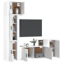 TV-Möbelset 5-teilig aus glänzend weißem Sperrholz von vidaXL, TV-Möbel - Ref: Foro24-3188624, Preis: 243,94 €, Rabatt: %
