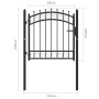 Puerta de valla con picos acero negro 100x100 cm de vidaXL, Puertas de jardín - Ref: Foro24-146378, Precio: 139,09 €, Descuen...