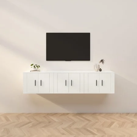Wand-TV-Schränke 3 Stück weiß 57x34,5x40 cm von vidaXL, TV-Möbel - Ref: Foro24-3188342, Preis: 110,13 €, Rabatt: %
