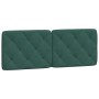 Estructura cama sin colchón terciopelo verde oscuro 140x190 cm