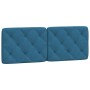 Estructura de cama con cabecero terciopelo azul 140x190 cm