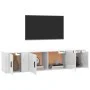 TV-Möbelset 3-teilig aus glänzend weißem Sperrholz von vidaXL, TV-Möbel - Ref: Foro24-3188416, Preis: 125,30 €, Rabatt: %