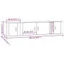 TV-Möbelset 3-teilig aus glänzend weißem Sperrholz von vidaXL, TV-Möbel - Ref: Foro24-3188416, Preis: 125,30 €, Rabatt: %