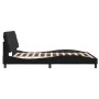Estructura de cama sin colchón terciopelo negro 160x200 cm