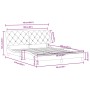Estructura cama sin colchón terciopelo verde oscuro 160x200 cm