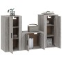 TV-Möbelset 3-teilig Sonoma graues Sperrholz von vidaXL, TV-Möbel - Ref: Foro24-3188524, Preis: 144,90 €, Rabatt: %