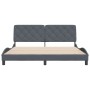 Estructura de cama sin colchón terciopelo gris oscuro 180x200cm