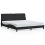 Estructura de cama sin colchón terciopelo negro 180x200 cm