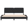 Estructura de cama sin colchón terciopelo negro 180x200 cm
