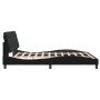 Estructura de cama sin colchón terciopelo negro 180x200 cm