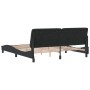 Estructura de cama sin colchón terciopelo negro 180x200 cm
