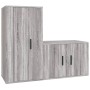 2 Stk. TV-Möbelset Sperrholz Sonoma grau von vidaXL, TV-Möbel - Ref: Foro24-3188460, Preis: 94,14 €, Rabatt: %