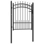 Fence gate with black steel spikes 100x125 cm by vidaXL, garden gates - Ref: Foro24-146389, Price: 157,22 €, Discount: %