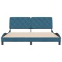 Estructura de cama con cabecero terciopelo azul 180x200 cm