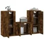 TV-Möbelset 3-teilig aus geräuchertem Eichensperrholz von vidaXL, TV-Möbel - Ref: Foro24-3188523, Preis: 133,89 €, Rabatt: %