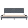 Estructura cama sin colchón terciopelo gris oscuro 200x200 cm