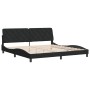 Estructura cama sin colchón terciopelo negro 200x200 cm